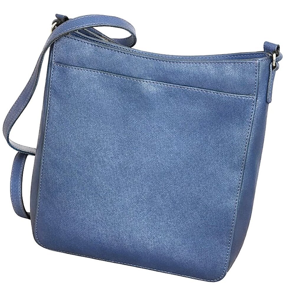 Michael Kors Hamilton Travelers Navy Cross Body Messenger Matching Wallet - Picture 6 of 12